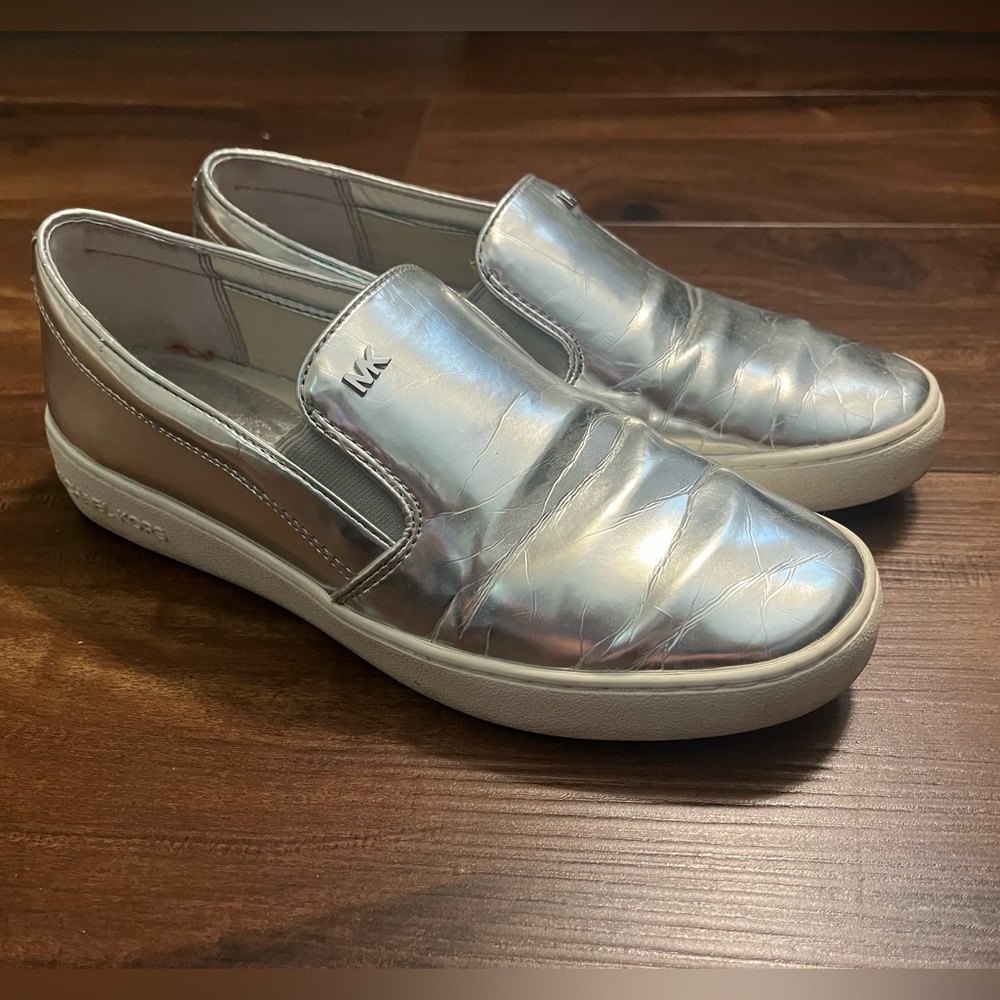 Michael Kors Silver Slip-On Sneakers